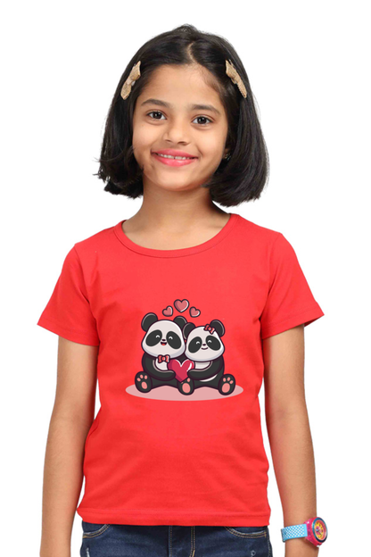 Cute Panda printed Girls' Tops