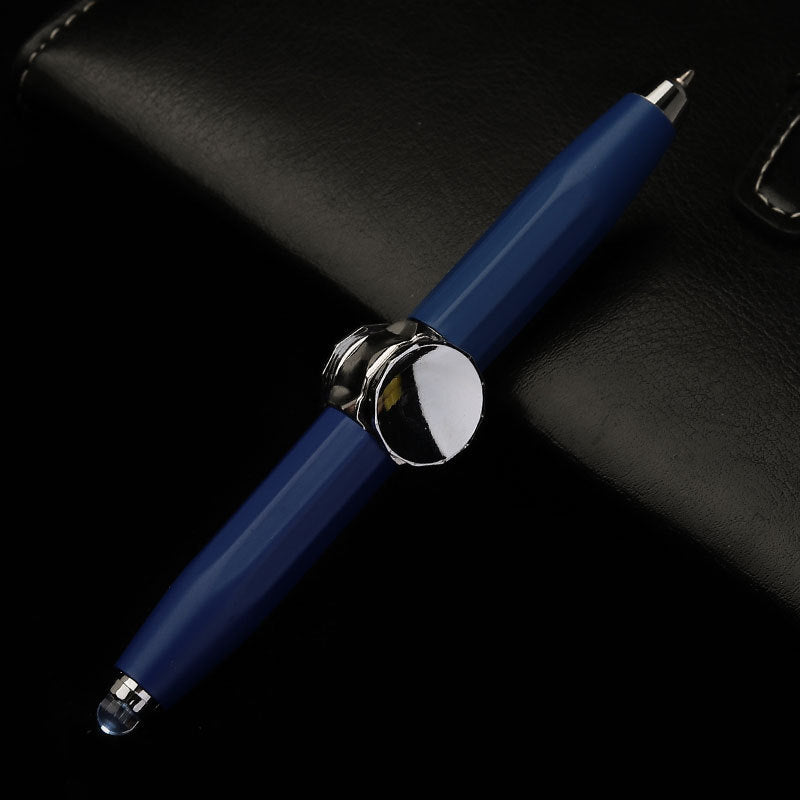 Creative Multi-Function LED Pen | Spinning Decompression Gyro Metal Ballpoint Pen for Office & School