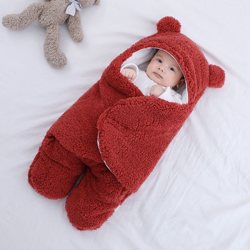 Baby Quilted Sleeping Bag Wrapper – Soft Cotton Blend Infant Swaddle Blanket