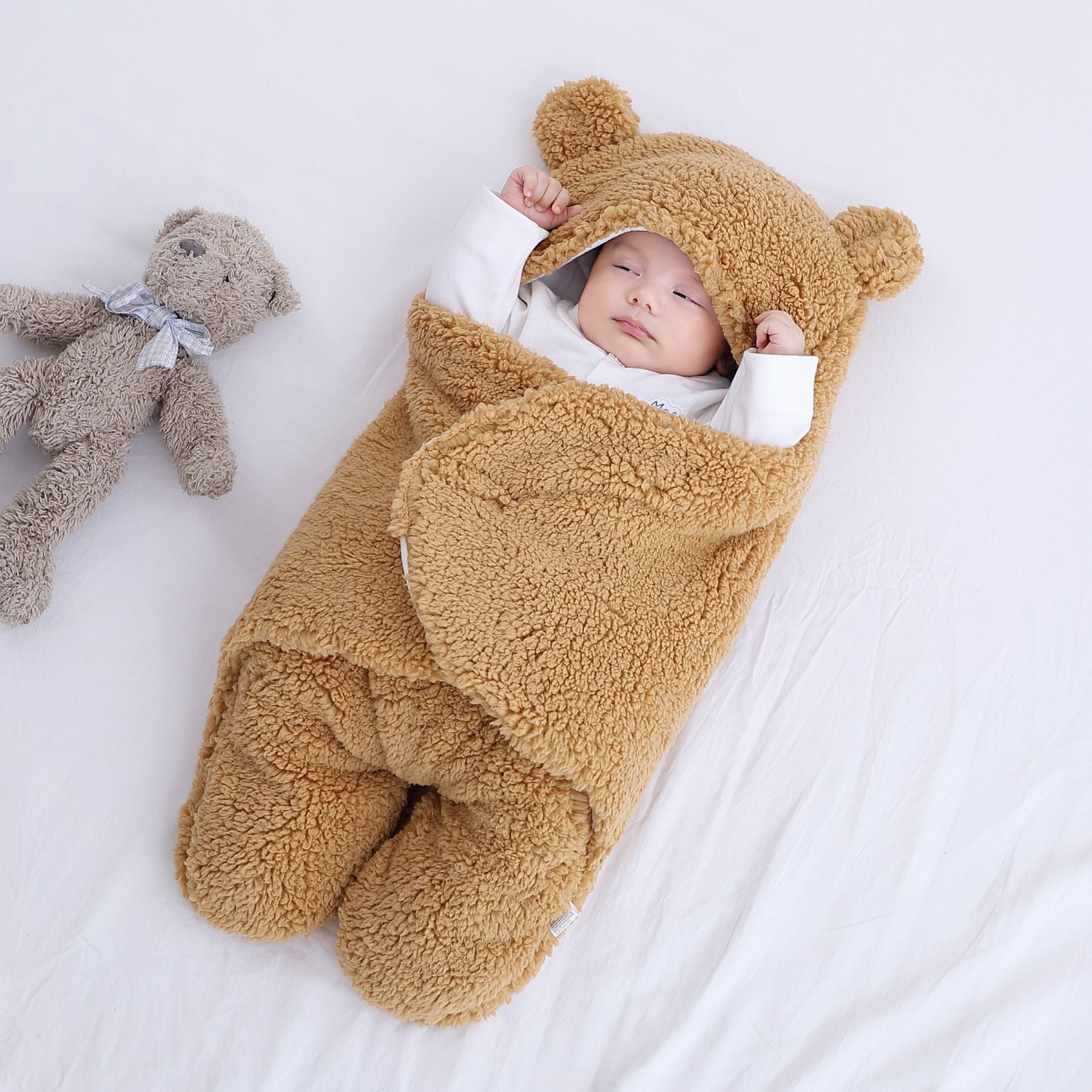 Baby Quilted Sleeping Bag Wrapper – Soft Cotton Blend Infant Swaddle Blanket