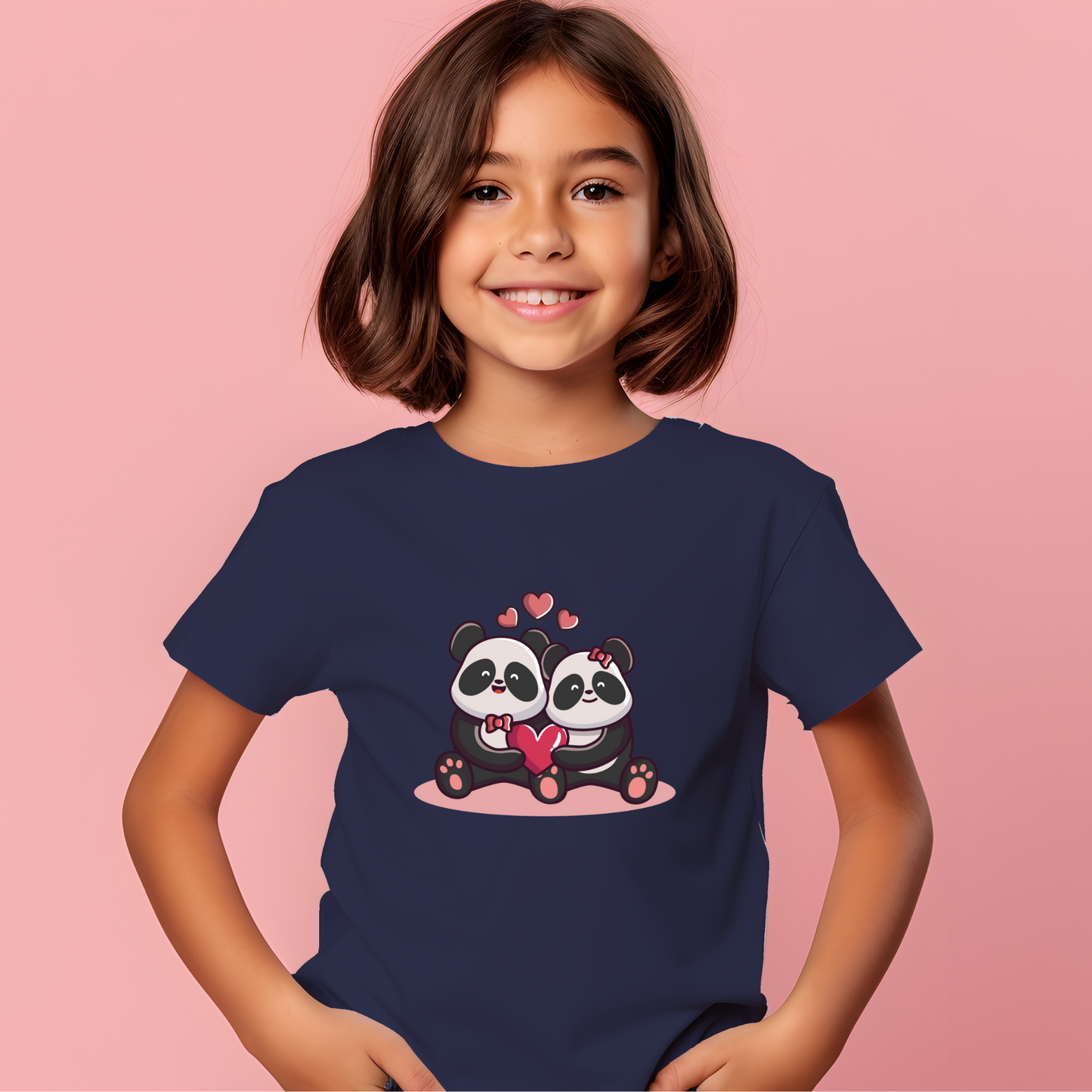 Cute Panda printed Girls' Tops