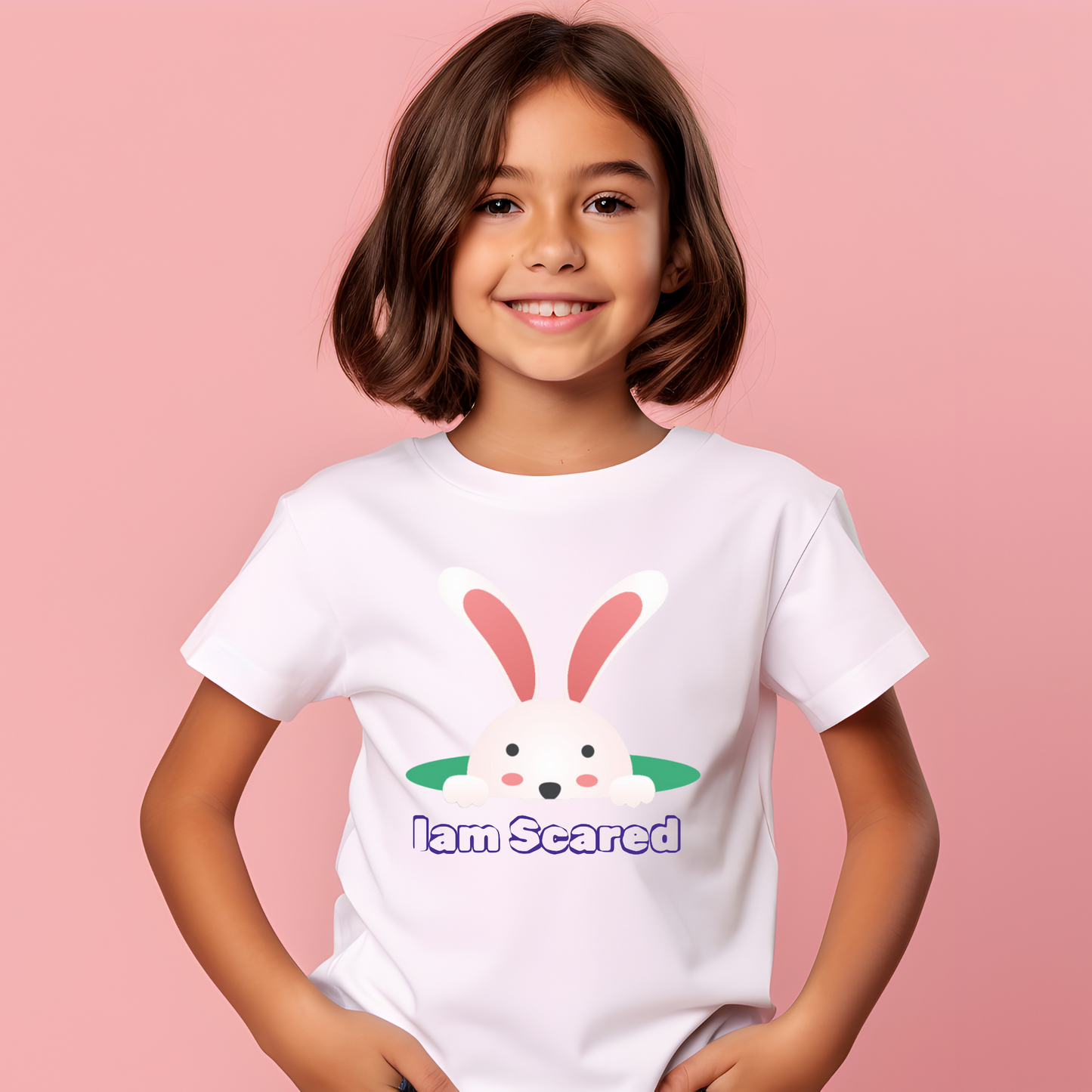 Iam Scared Graphics Printed Girls T-Shirt