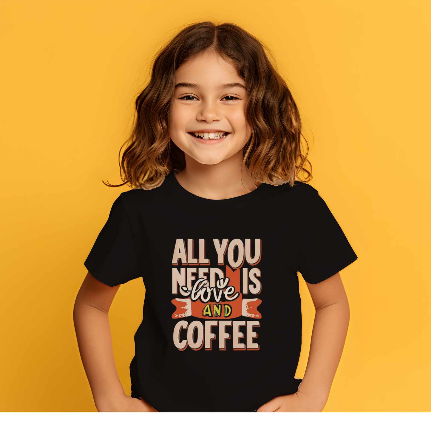 All you need is coffee and love Girls tops