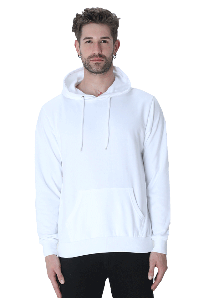 Unisex Plain Hooded Sweatshirt - Effortless Casual Wear