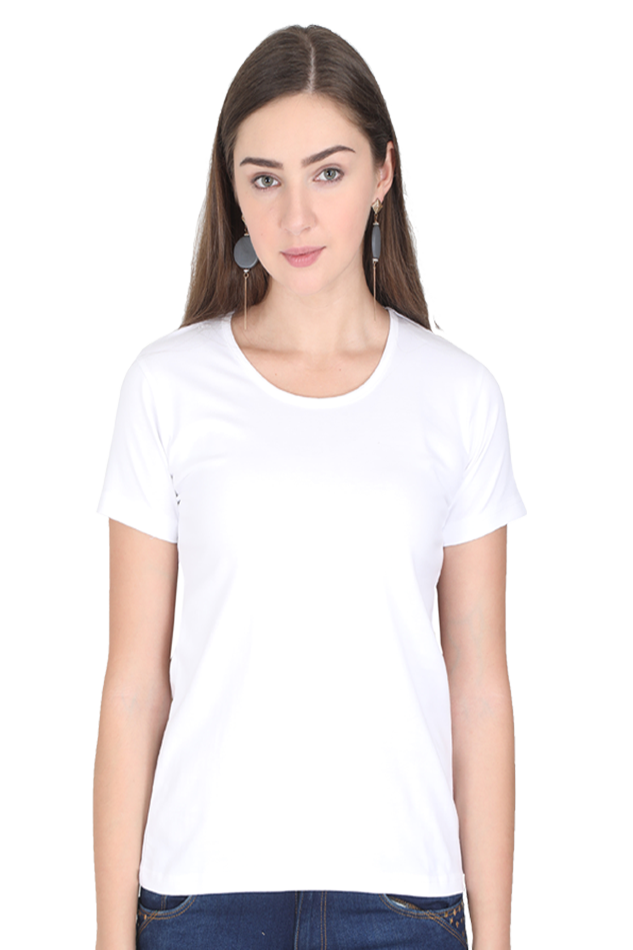 Light Colored Plain Women's T-Shirt - Casual & Comfy Everyday Wear