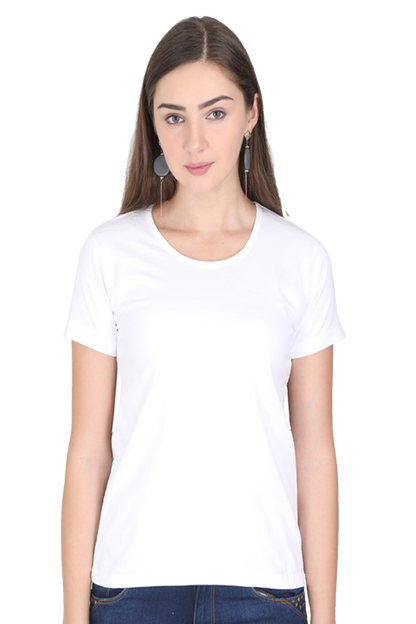 Light Colored Plain Women's T-Shirt - Casual & Comfy Everyday Wear