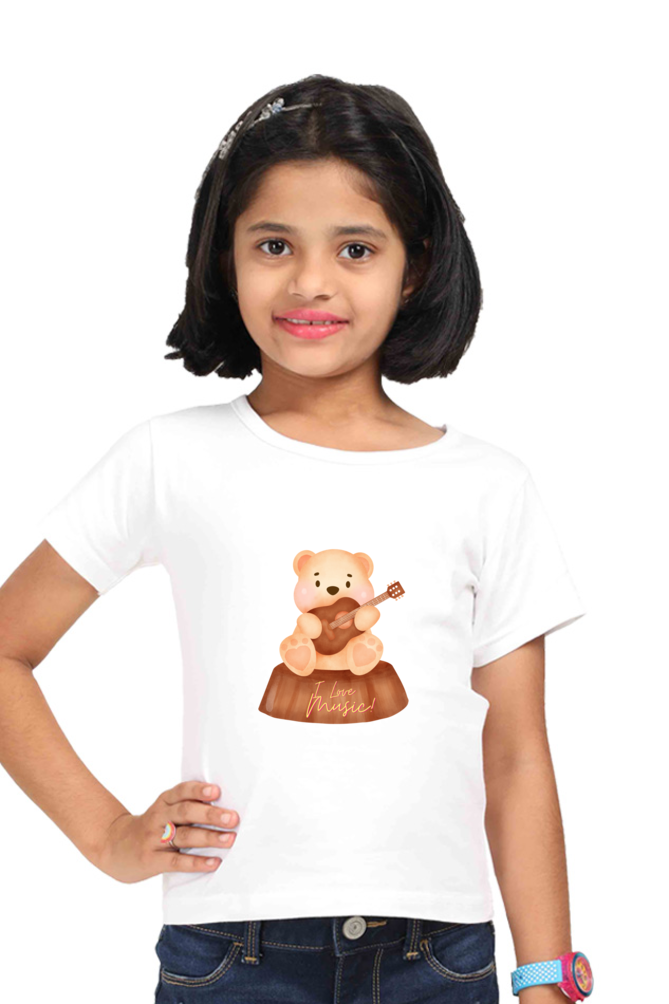 Cute teddy bear printed Girls T-Shirt