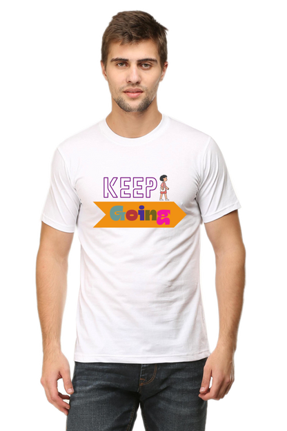 Keep Going Versatile Round Neck T-Shirts for Men