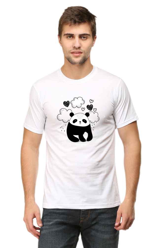 Panda Graphic Round Neck T-Shirt