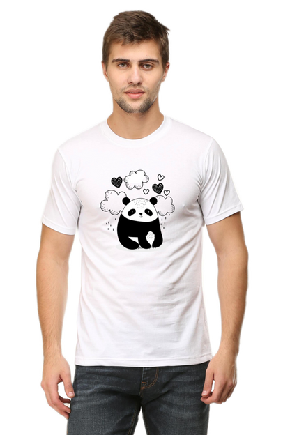 Panda Graphic Round Neck T-Shirt