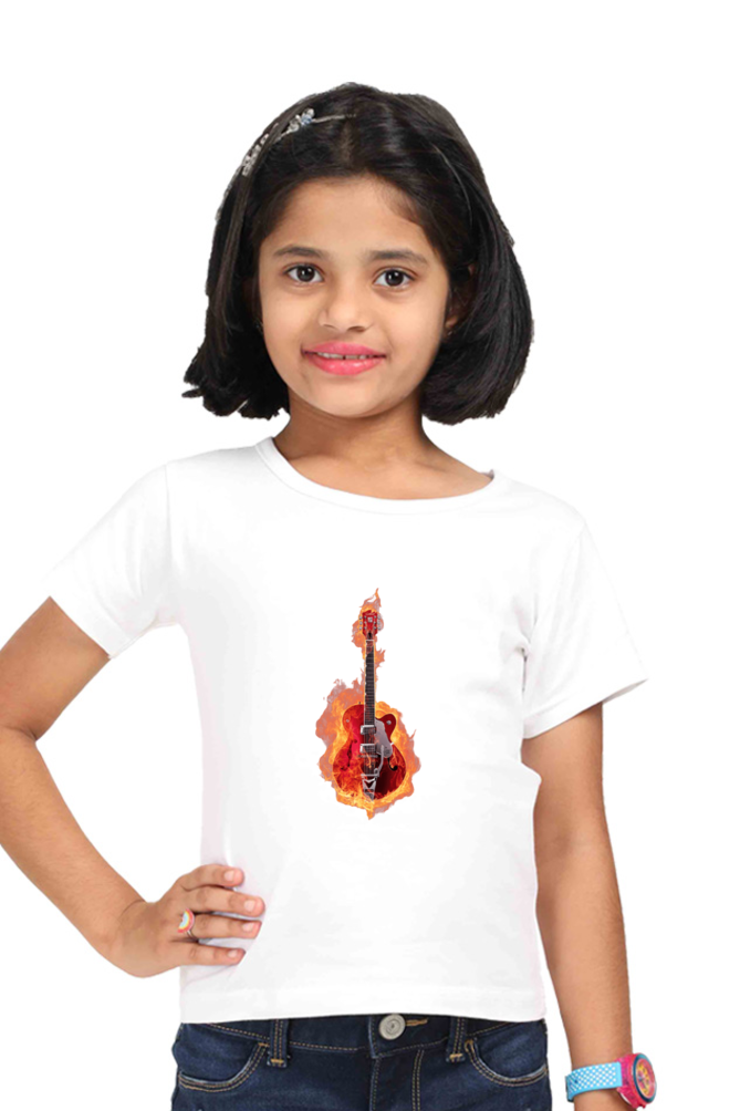 Guitar Printed Girls T-shirt