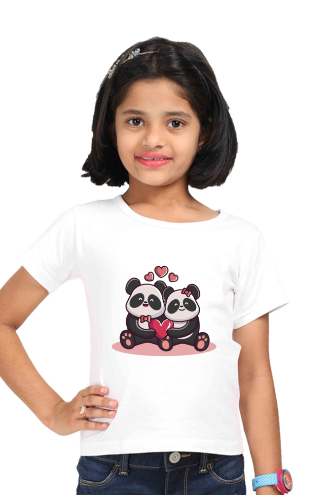 Cute Panda printed Girls' Tops