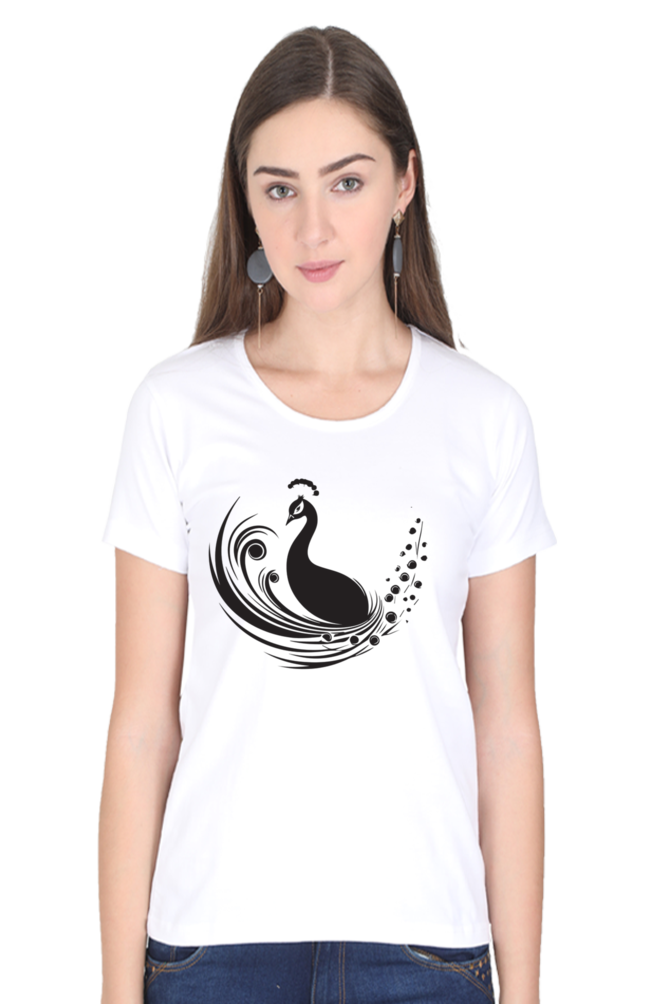 Premium Peacock Women’s Cotton T-Shirts | Perfect Fit & Unique Prints