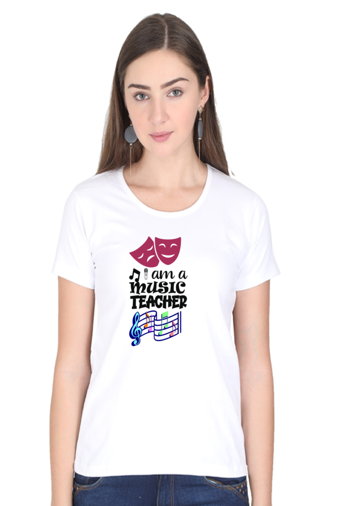 Music Teacher printed women's T-Shirt