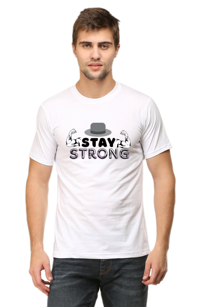 Stay Strong Gym round neck T-shirt for Men