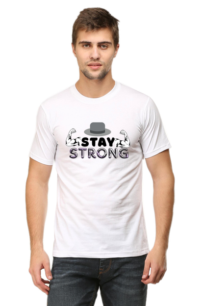 Stay Strong Gym round neck T-shirt for Men