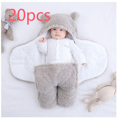 Baby Quilted Sleeping Bag Wrapper – Soft Cotton Blend Infant Swaddle Blanket