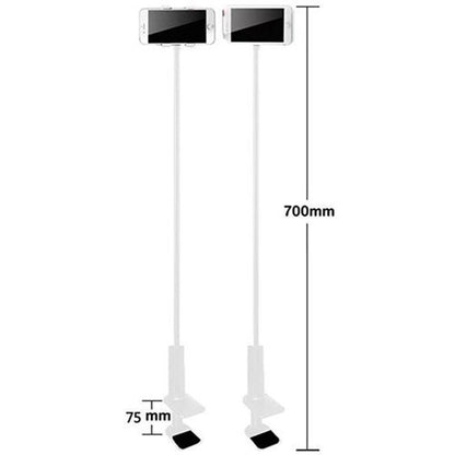 Measurement chart showing a 700mm long cable with two phone holders at the ends on a white background.