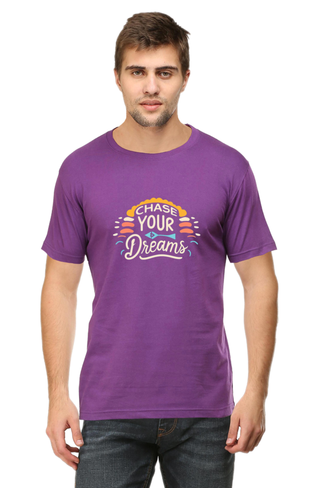 Chase your dreams Round Neck Tees: Perfect for Any Outfit