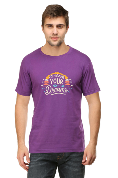 Chase your dreams Round Neck Tees: Perfect for Any Outfit