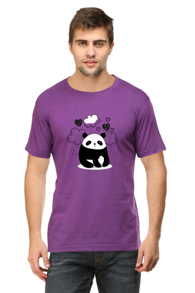 Panda Graphic Round Neck T-Shirt