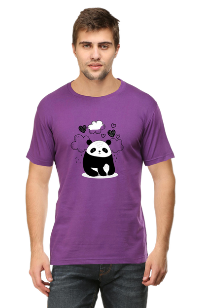 Panda Graphic Round Neck T-Shirt