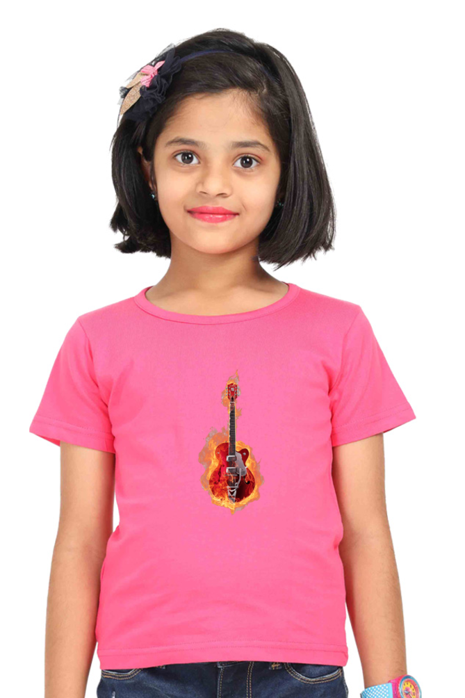 Guitar Printed Girls T-shirt