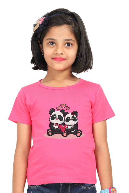 Cute Panda printed Girls' Tops