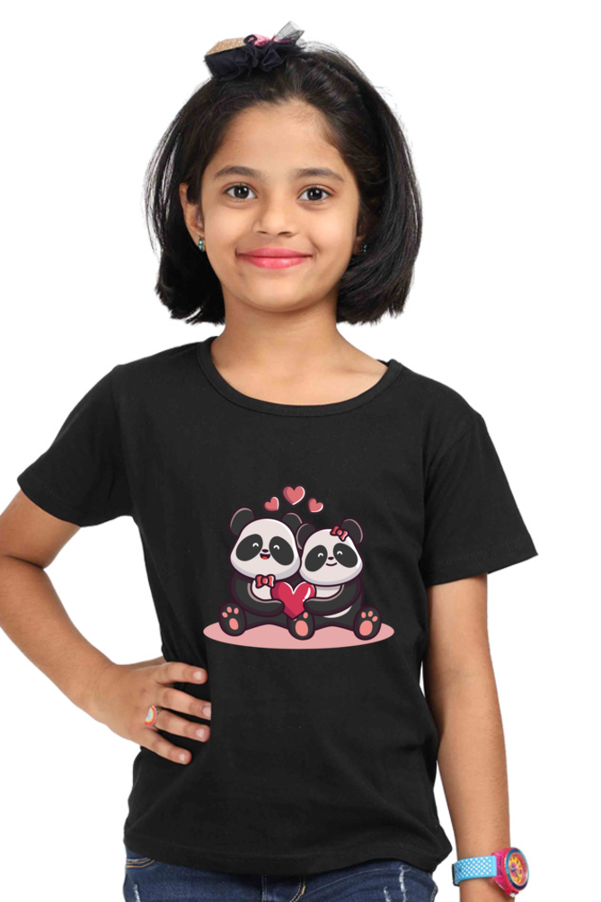 Cute Panda printed Girls' Tops