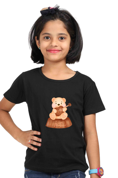 Cute teddy bear printed Girls T-Shirt