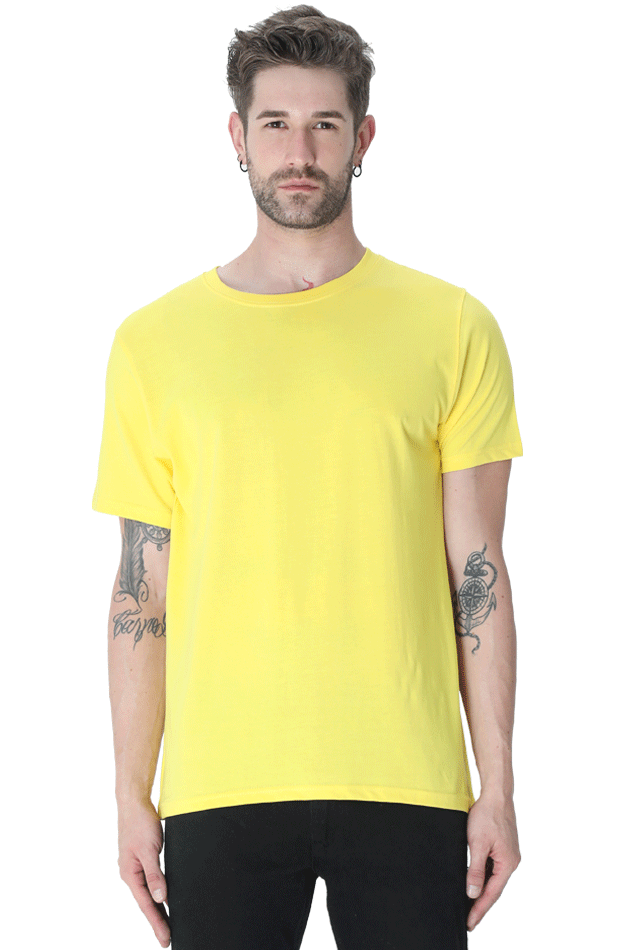 Unisex Round Neck Plain T-Shirt - Classic Fit, Versatile, and Perfect for Any Outfit