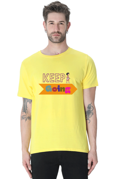 Keep Going Versatile Round Neck T-Shirts for Men