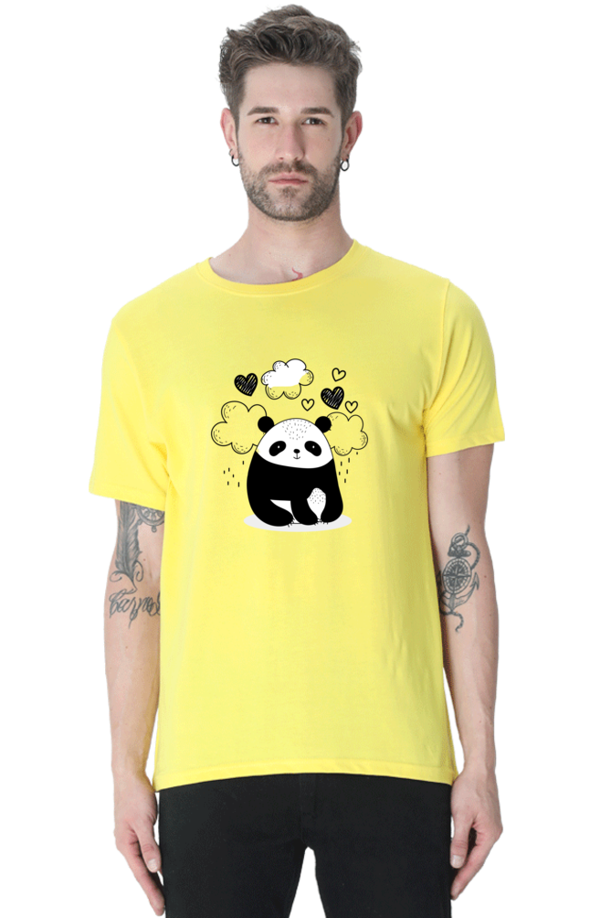 Panda Graphic Round Neck T-Shirt