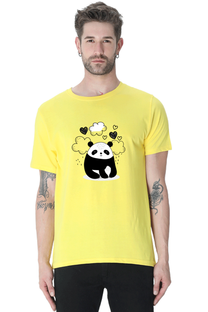 Panda Graphic Round Neck T-Shirt