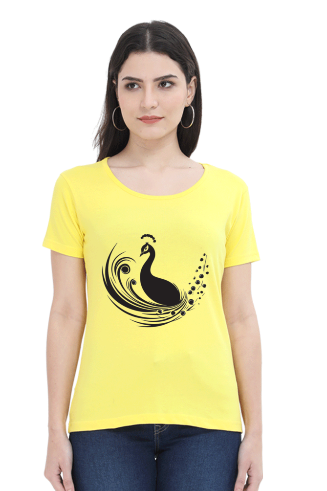 Premium Peacock Women’s Cotton T-Shirts | Perfect Fit & Unique Prints