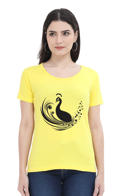 Premium Peacock Women’s Cotton T-Shirts | Perfect Fit & Unique Prints