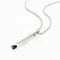 Silver necklace with two cylindrical pendants