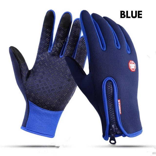 Winter Touchscreen Motorcycle Riding Gloves – Waterproof Anti-Slip Fleece Sports Gloves for Men & Women