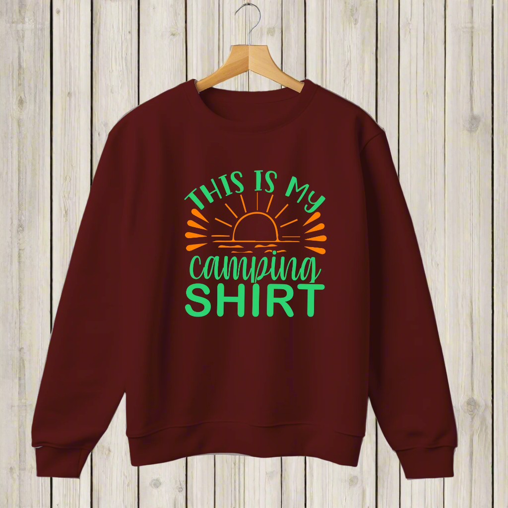 Cool Graphics printed sweatshirt for camping