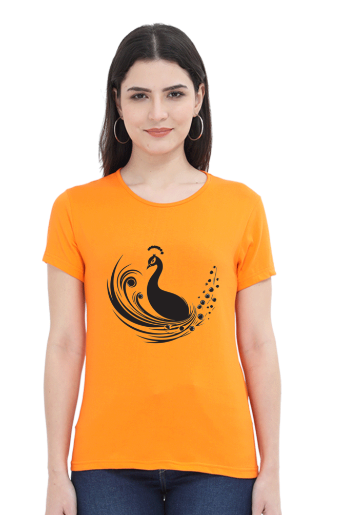 Premium Peacock Women’s Cotton T-Shirts | Perfect Fit & Unique Prints