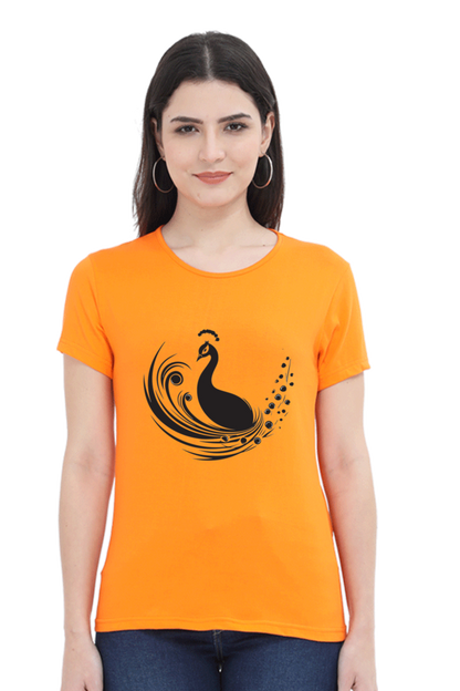 Premium Peacock Women’s Cotton T-Shirts | Perfect Fit & Unique Prints