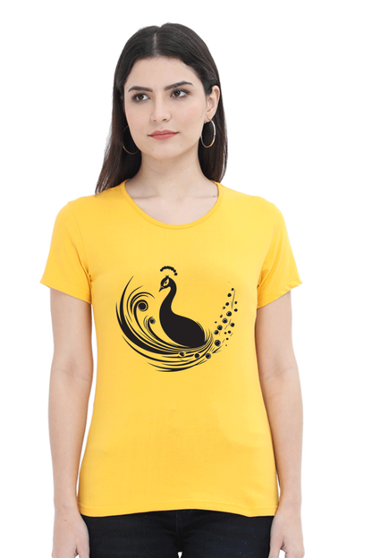 Premium Peacock Women’s Cotton T-Shirts | Perfect Fit & Unique Prints