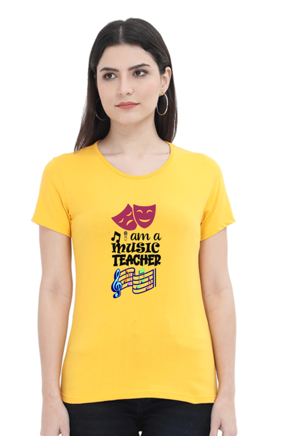 Music Teacher printed women's T-Shirt