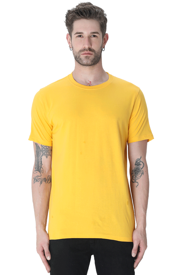 Unisex Round Neck Plain T-Shirt - Classic Fit, Versatile, and Perfect for Any Outfit