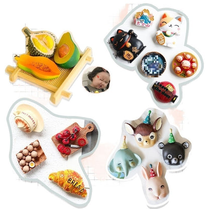 Magnetic Three-dimensional Decoration Refrigerator Sticker And Magnet Sticker Ceramic