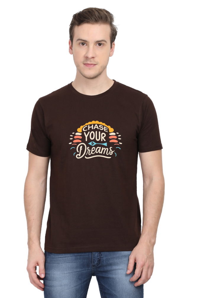 Chase your dreams Round Neck Tees: Perfect for Any Outfit