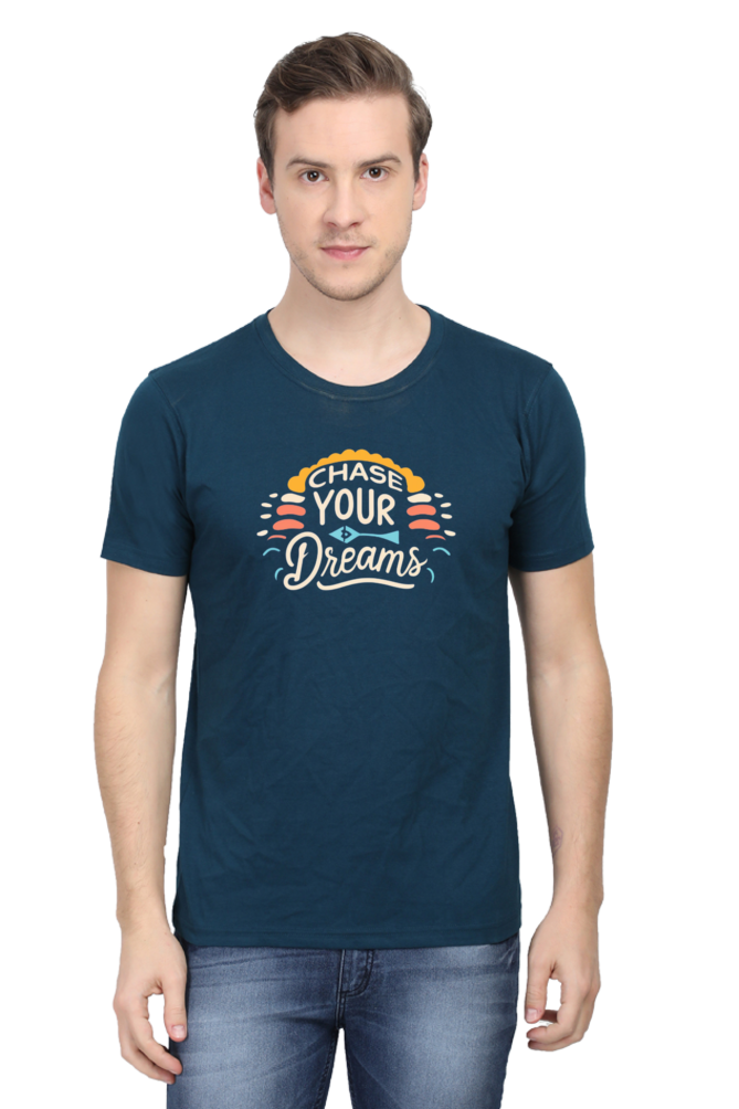 Chase your dreams Round Neck Tees: Perfect for Any Outfit