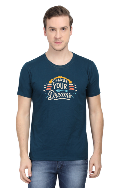 Chase your dreams Round Neck Tees: Perfect for Any Outfit