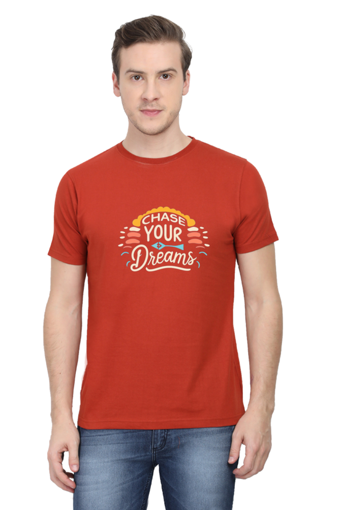 Chase your dreams Round Neck Tees: Perfect for Any Outfit