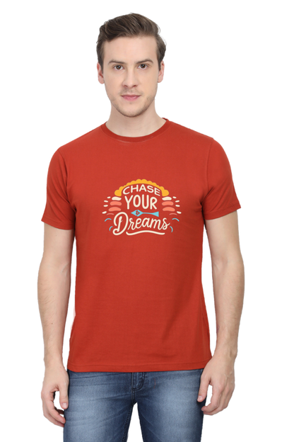 Chase your dreams Round Neck Tees: Perfect for Any Outfit